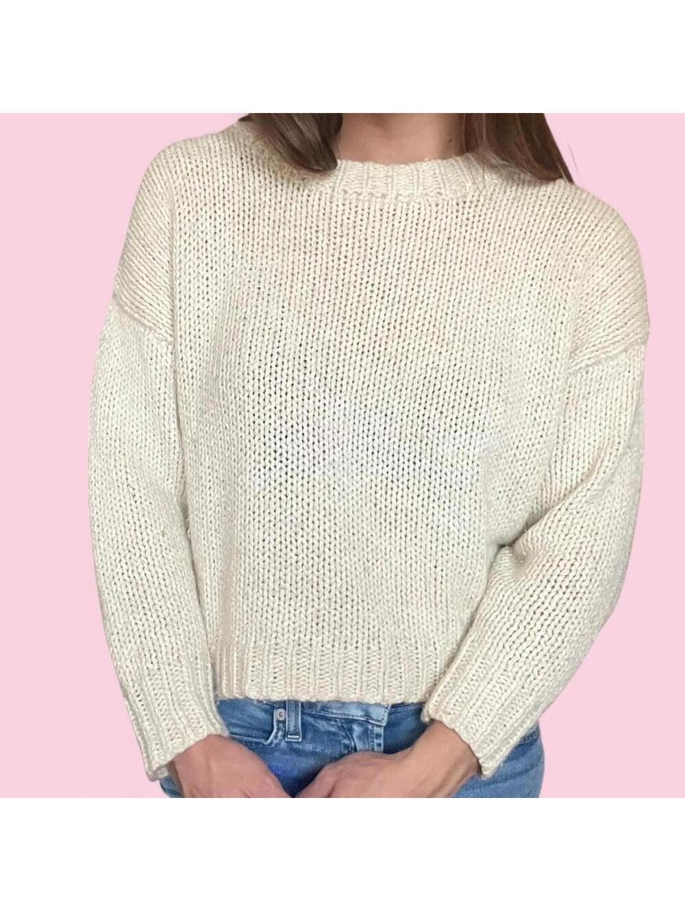 Isabel Marant Cream Cotton/Linen/Angora Sweater